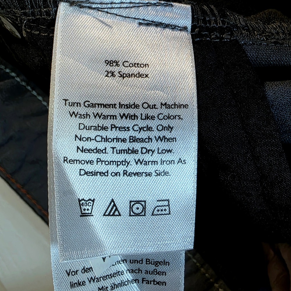 Eddie Bauer Corduroy Pants Boyfriend Slim Tapered Sz 16 Dark Gray Cotton Jeans - Picture 10 of 15